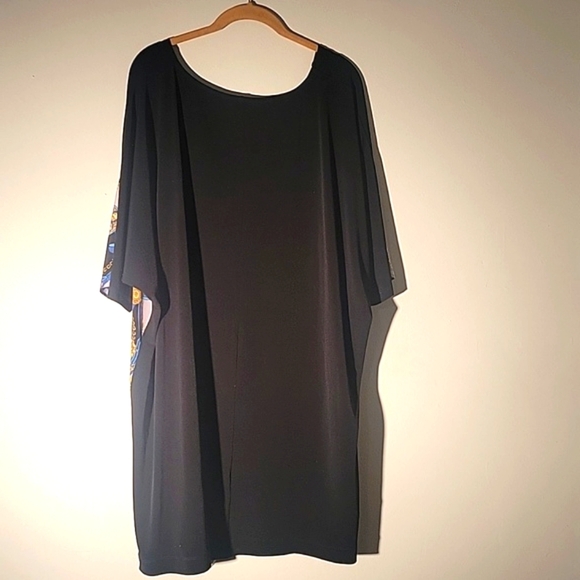 George Simonton Status Print Woven Front Knit Back Shirt 2X - Picture 5 of 6